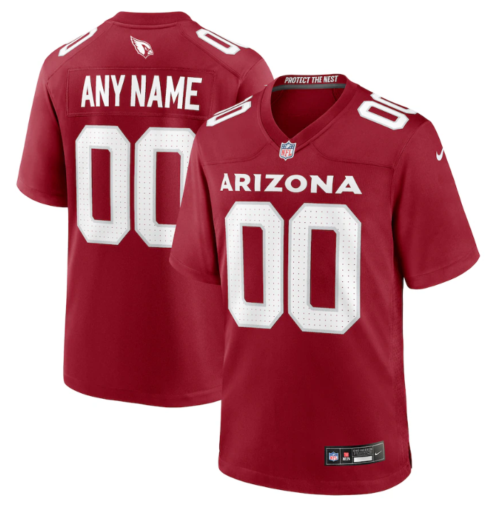 Men's Arizona Cardinals ACTIVE PLAYER Custom Red Stitched Game Football Jersey